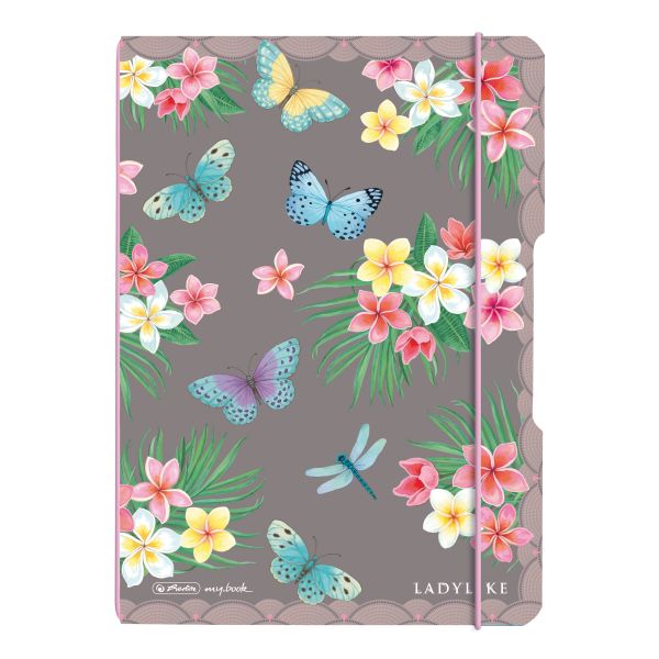 Notebook flex PP A5, 40 sheets, dotted ladylike butterflies, my.book