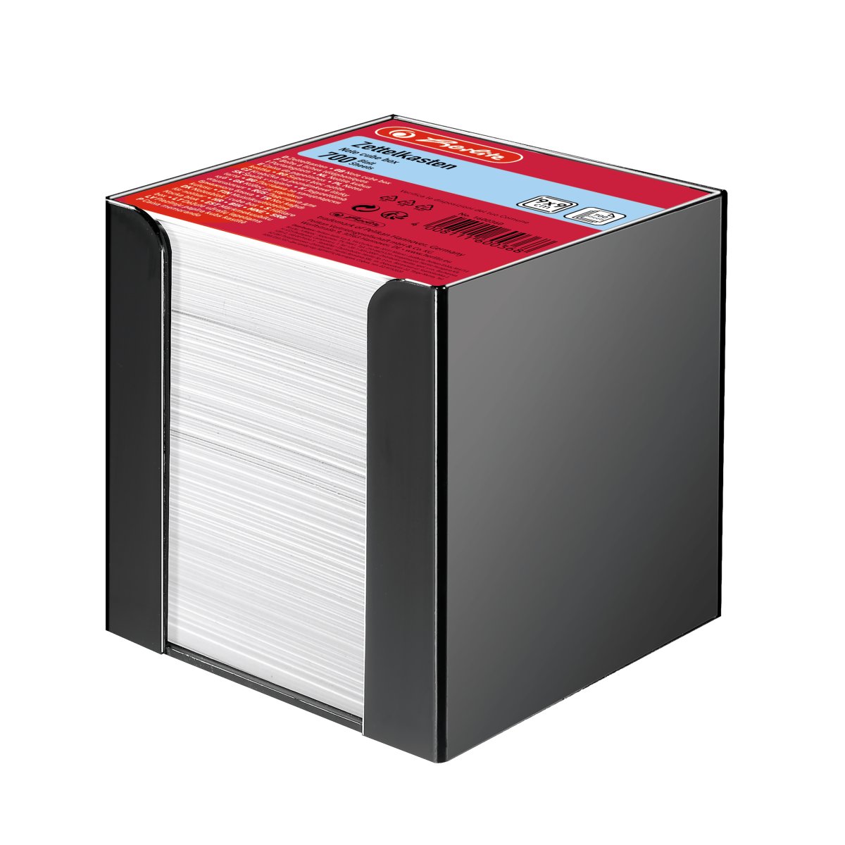 note cube box 700 sheets 9x9x9 cm black Herlitz - Herlitz