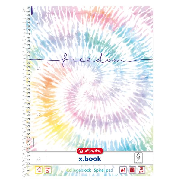 spiral pad A4 it 80 sheet no.27 motif New Batik Freedom