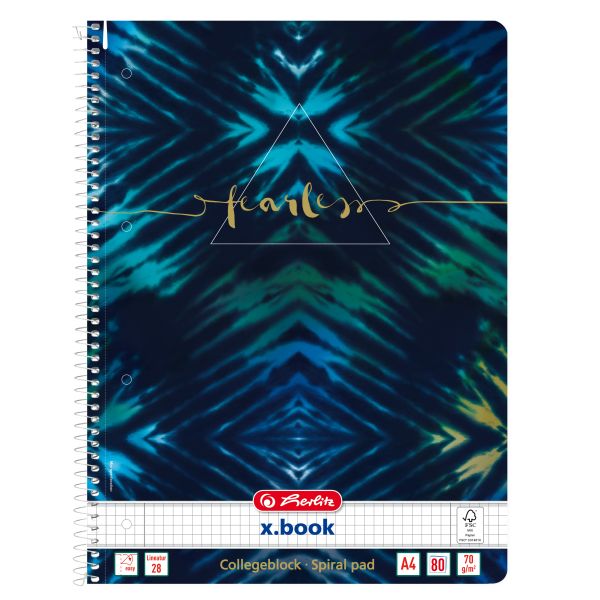 spiral pad A4 it 80 sheet no.28 motif New Batik Fearless