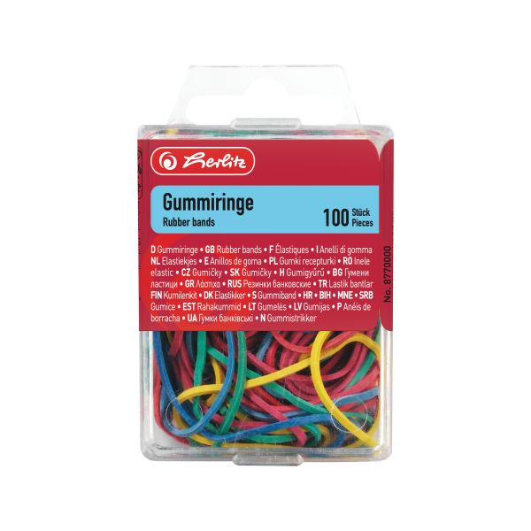 rubber band assorted colours 100 pieces