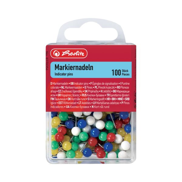 indicator pin assorted colours 100 pieces