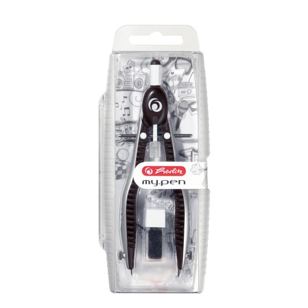 quick-set compass my.pen black/grey in suspension package