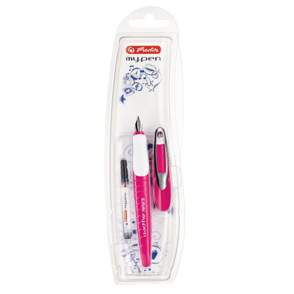 fountain pen my.pen M nib pink/white