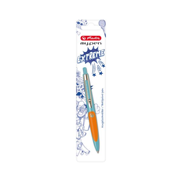 Ballpoint pen my.pen turquoise/orange