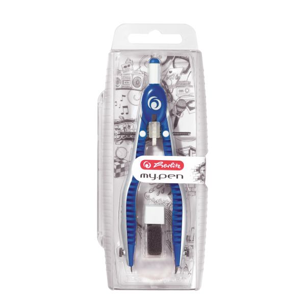 quick-set compass my.pen blau/weiß in suspension package
