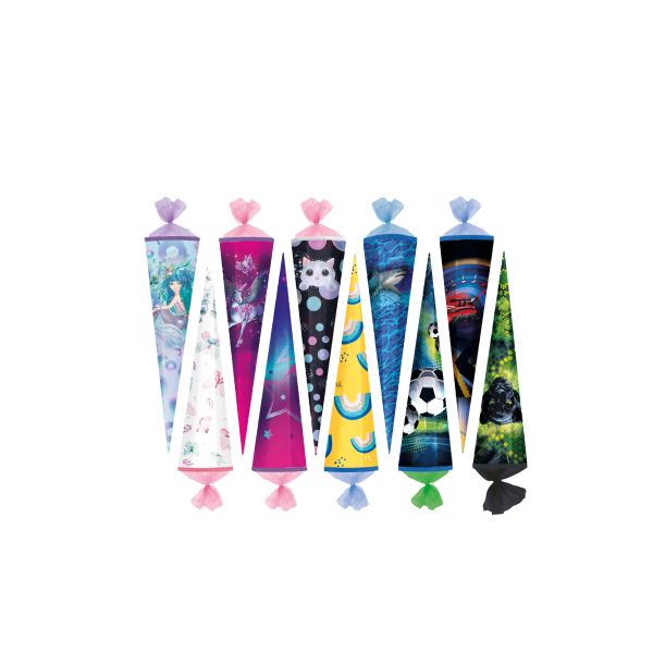 confectionary cone 50cm hexagonal mix d.a.