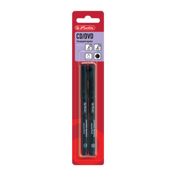 cd marker permanent black 2 pieces