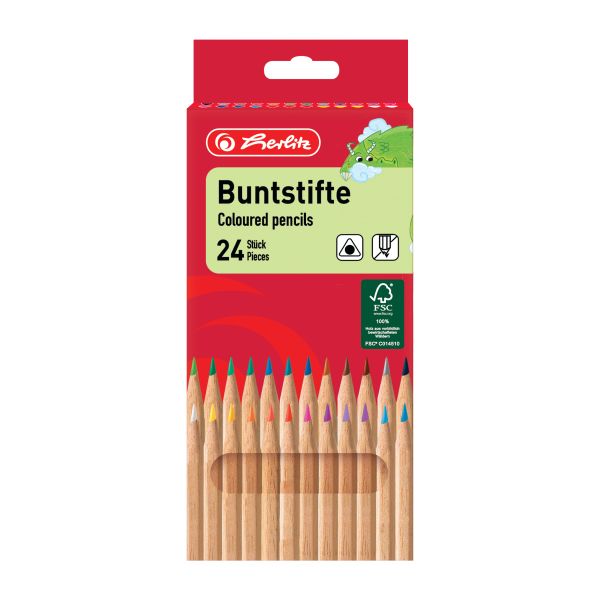 coloured pencils natural 24 pcs. in suspension package