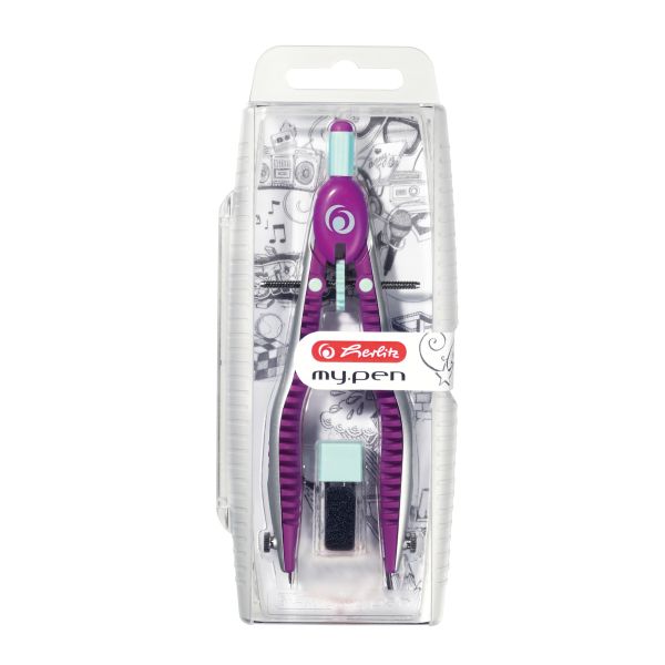 quick-set compass my.pen purple/mint in suspension package