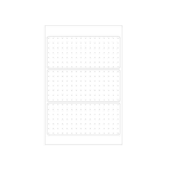 office label white doted 36x82mm self-adhesive 18 pieces FSC