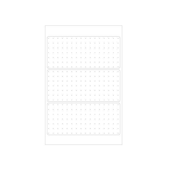 office label white doted 36x82mm self-adhesive 18 pieces FSC