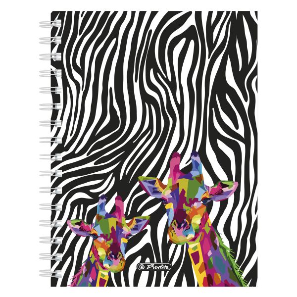 spiral hardback notebook A5 Wild Neon 100 sheets squared