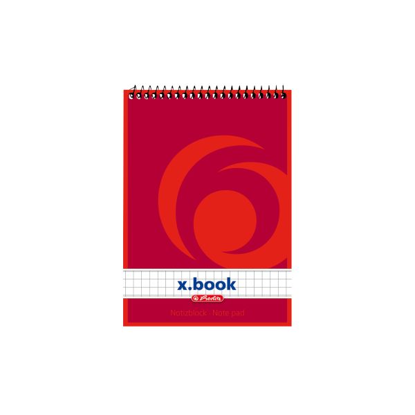 spiral pad A6 50 sheets squared 4 pieces