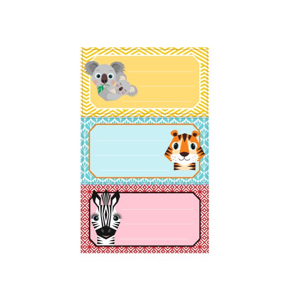 Iskolai etikett, öntapadós, Cute Animals FSC