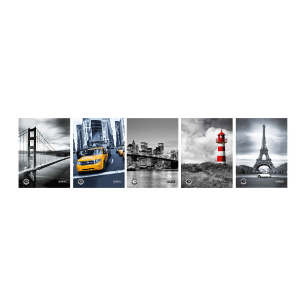 Brulion A4, 96 kartek Black&White