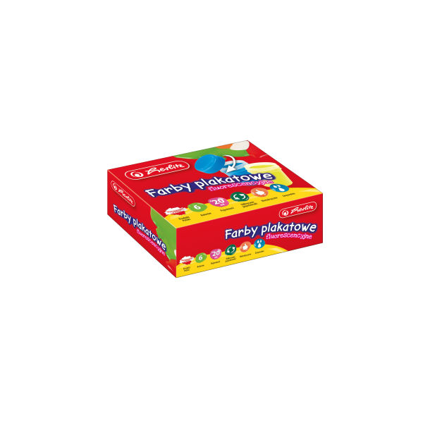 Farby plakatowe fluorescencyjne, 6 sztuk, 20ml