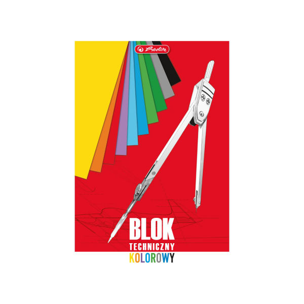 Blok techniczny A4 10 kartek, kolorowy