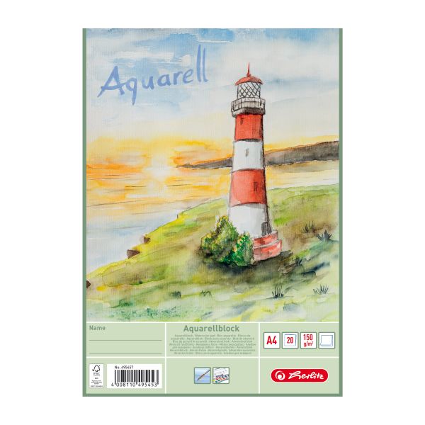Blok rysunkowy A4, 20 kartek Aquarell