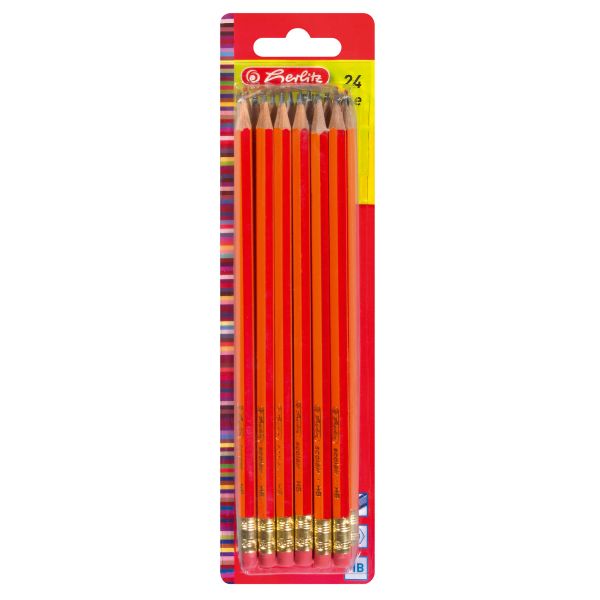 Creioane Scolair HB cu rad 24buc
