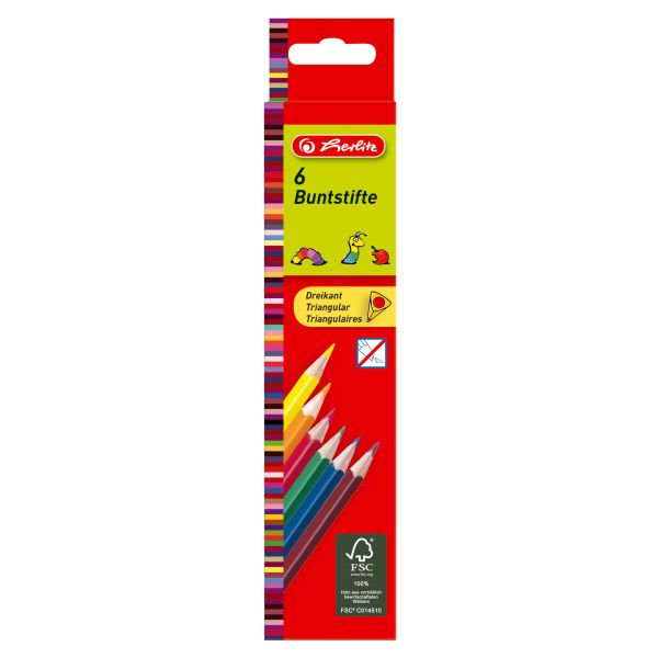 Creioane color triunghiulare 6buc