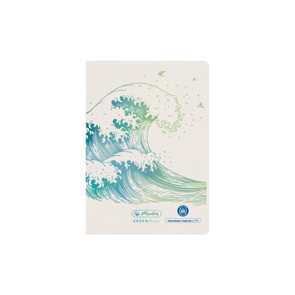 carnet A6 32 coli dictando motiv GREENline Wave