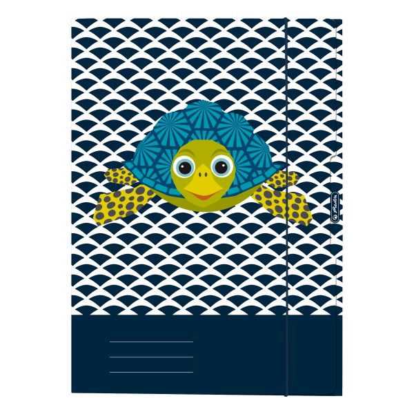 Mapa A4, inchidere cu elastic, motiv Cute Animals Turtle