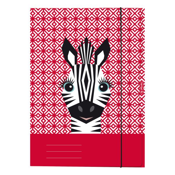Mapa A4, inchidere cu elastic, motiv Cute Animals Zebra
