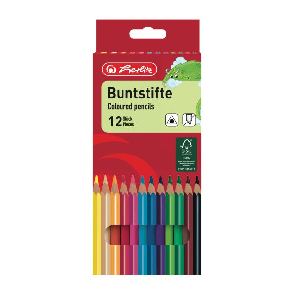 Creioane color triunghiulare 12buc