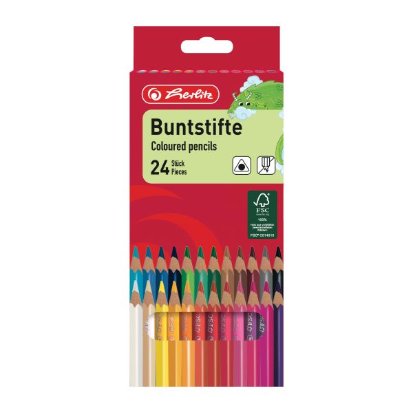 Creioane color triunghiulare 24buc