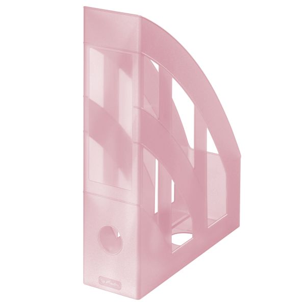 Накопитель вертик. д/бумаг Classic A4 розовый полупрозрачный Pastels
