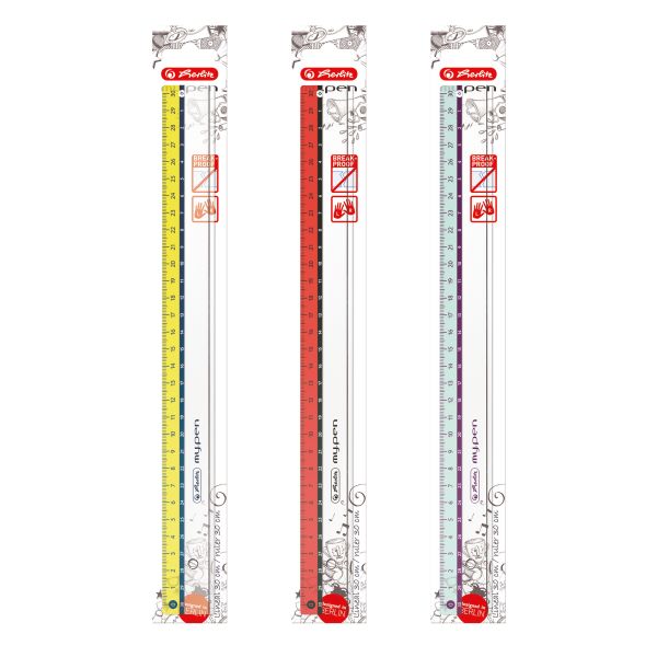 Линейка my.pen пластиковая 30 см, цветная