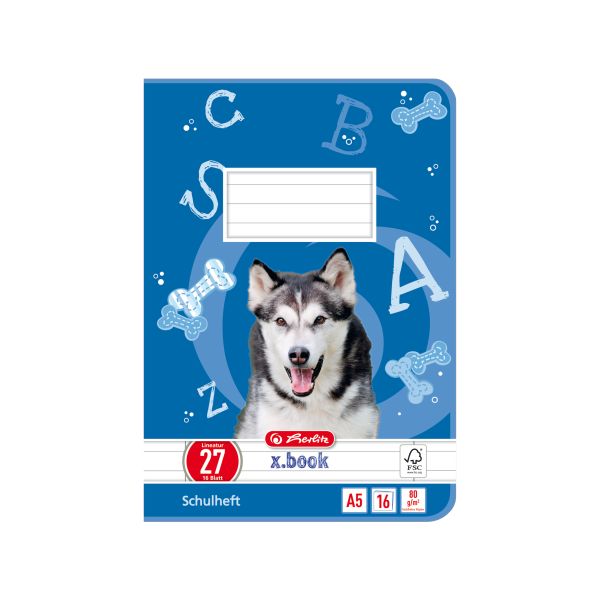 тетрадь А5 16 листов FSC Mix no.27 узор Husky
