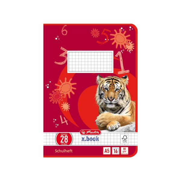 тетрадь А5 16 листов FSC Mix no.28 узор Tiger