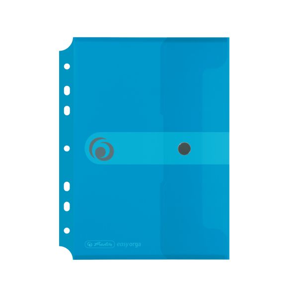 Папка-конверт PP A5 для файлов, прозрачный синий
