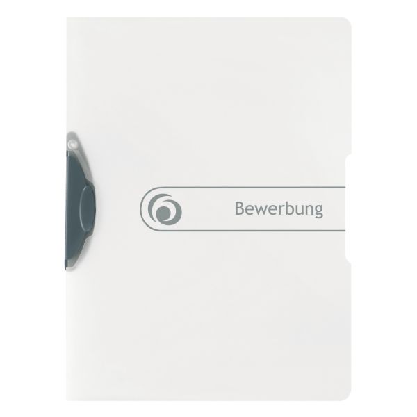 папка с зажимом А4 "Bewerbung" прозрачная бесцветная