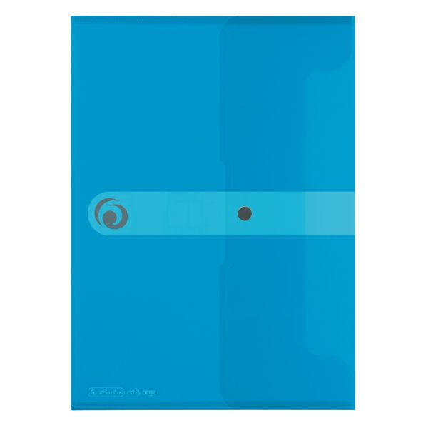 Папка-конверт PP А4, прозрачный, синий