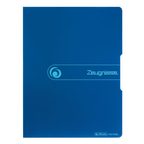 папка для файлов PP A4 20 листов, синий, принт 'Zeugnisse'