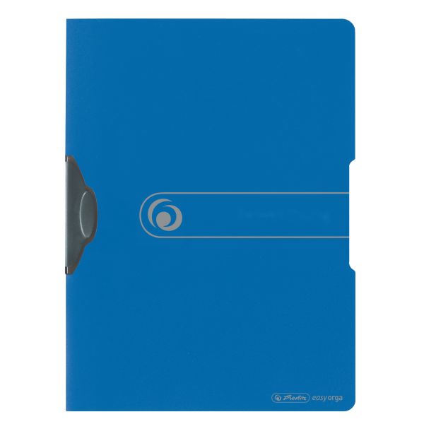 папка с зажимом А4 РР непрозрачная синяя