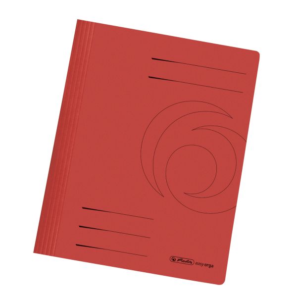 папка А4 картон manilla, сфальцованная, красная