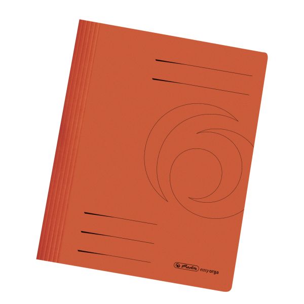 папка А4 картон manilla, сфальцованная, оранжевая