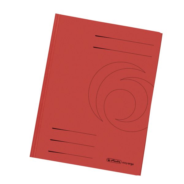 папка с клапанами А4, переработанное сырье, ярко-красная