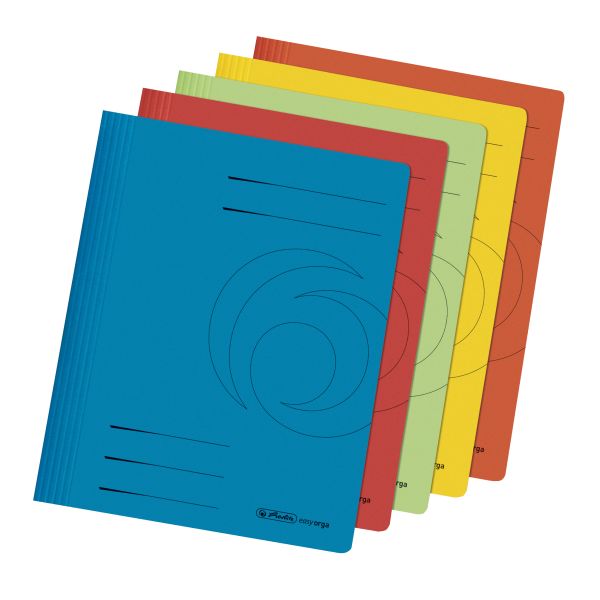 папка А4 картон, яркие цвета, цветная, 5 штук