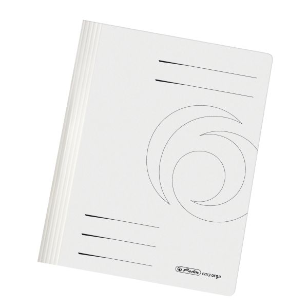 папка А4 картон manilla, сфальцованная, белая