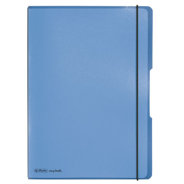 записная книжка flex PP A4, 40 листов в клетку и 40 листов в линейку, синяя, перфорированная, микроперфорация my.book