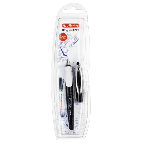 перьевая ручка my.pen, перо M черный/белый