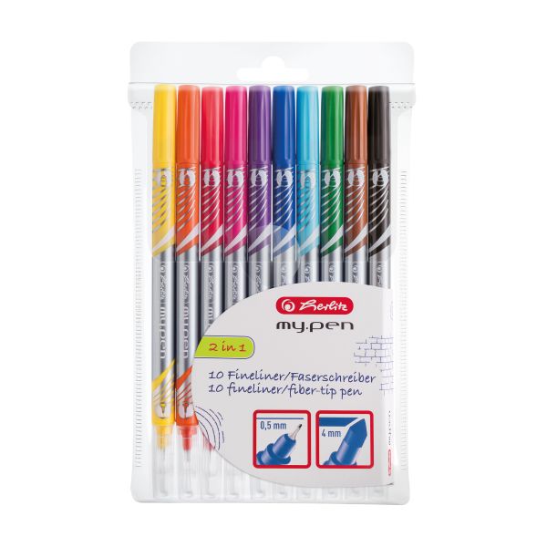 капиллярная ручка/фломастер my.pen, 10 штук в пленке