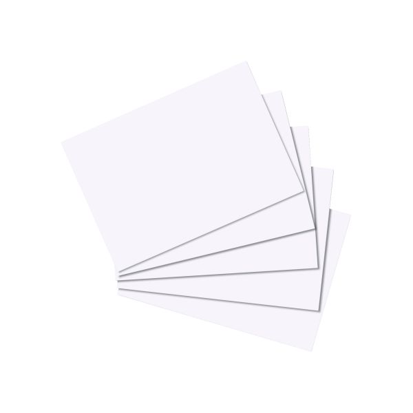 карточки для записей А7, белые, 100 штук