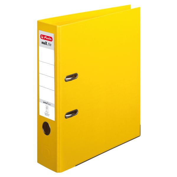 папка-скоросшиватель maX.file protect plus А4 8 см, желтая