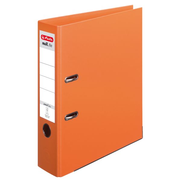 папка-скоросшиватель maX.file protect plus А4 8 см, оранжевая